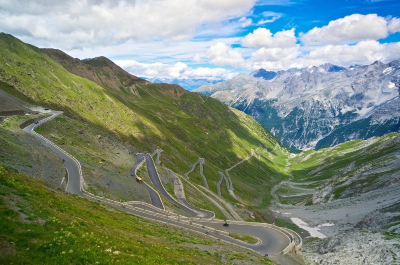 winding road, environment, sky, outdoors, mountain range, 4K, road, beauty in nature, cloud - sky, remote, italy, hd, mountain road, transportation