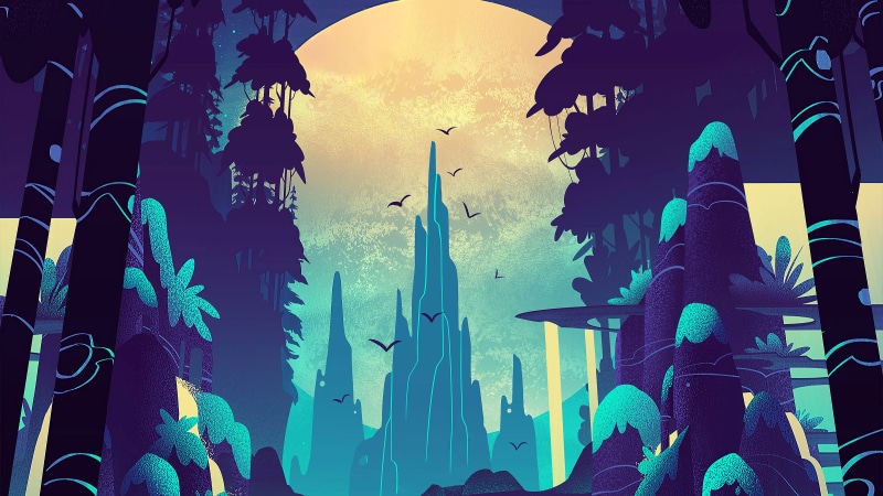 vertebrate, sky, 2K, fish, tank, illuminated, marine, animal wildlife, tree, trees, outdoors, mountain pass, multi Colored, group of animals, silhouette