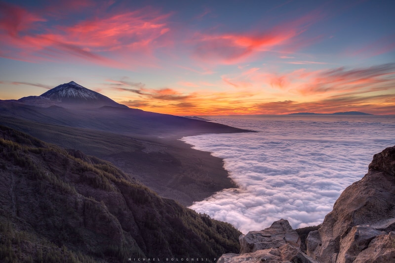 Sunset, Parque, Teide, 720P, Holding up, mountain, scenics, volcano, outdoors, Canary Islands, snow, sunrise - Dawn, HDR, de, landscape, Sky, Nacional