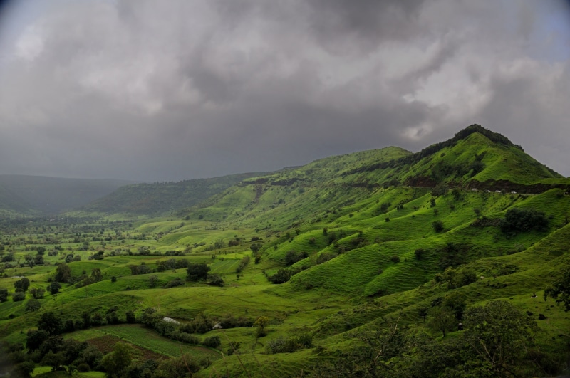 outdoors, Monsoon, hill, green Color, green, rural Scene, agriculture, landscape, scenics, Maharashtra, mountain, India, nature, green mountain, 4K, Konkan Coast