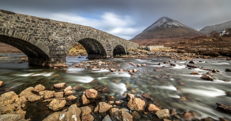 Sligachan, bridge - Man Made Structure, outdoors, landscape photography, geotagged, sony a7, Isle of Skye, landscape, Scotland, mountain, nature, 1080P