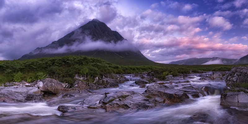 mountain, nature, Buachaille Etive Mor, Glencoe, river, landscape, outdoors, Mor  River, summer, 5K, near, Scotland, scenics