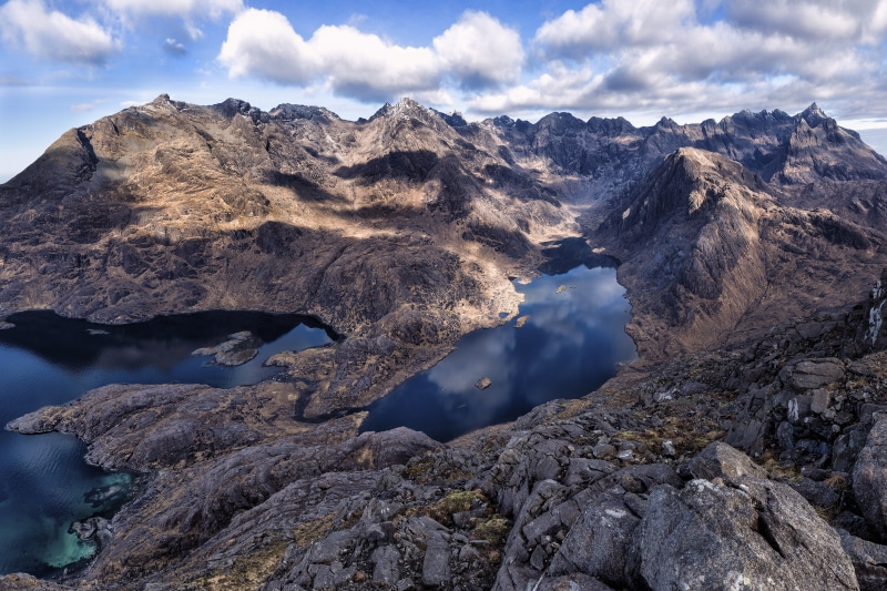 sky, blue, mountain, travel, water, nature, summer, Canon 6D, Isle of Skye, surrounded, Mountains, Stri, rock - Object, mountain Peak, USM, snow, Cuillins