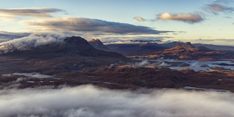 Isle of Skye, cloud - Sky, sunset, Stac Pollaidh, Scotland, mountain, Loch, outdoors, sky, Cul Mor, scenics, Sgurr, Cul Beag, Highlands  North, Stac Polly