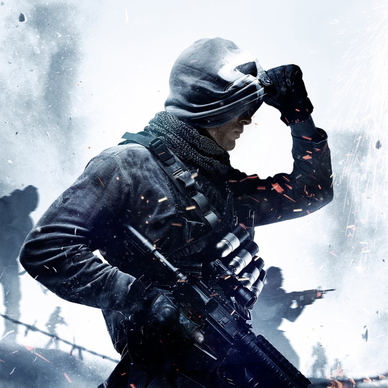 headwear, season, fun, clothing, uniform, adult, weather, Mask, outdoors, Activision, Equipment, winter, rifle, real people, young Adult, sport