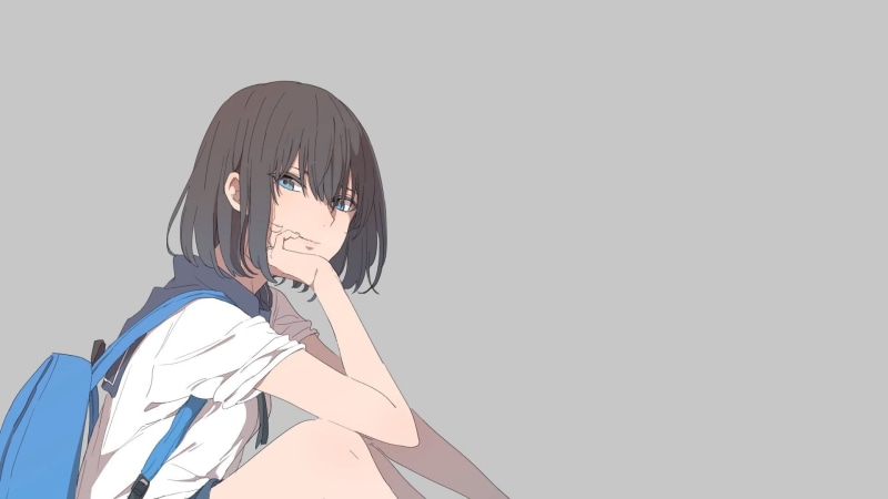 anime girls, portrait, adult, indoors, women, standing, headshot, real people, technology, child, side view, studio shot, lifestyles, simple background