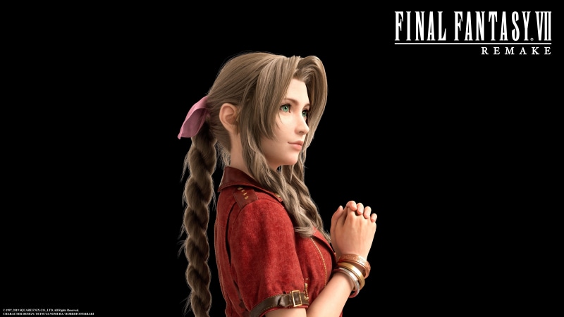 Video Game Art, 8K, Final Fantasy VII: Remake, Final Fantasy, Final Fantasy VII, video games, Aerith Gainsborough, digital art, render
