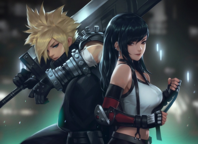 Cloud Strife, Final Fantasy VII Remake, Tifa Lockhart, 1080P, Final Fantasy