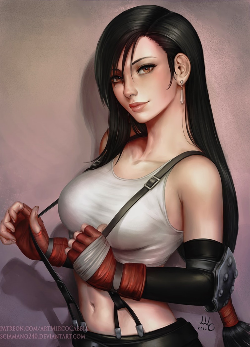 720P, Tifa Lockhart, Mirco Cabbia, video games, Final Fantasy VII