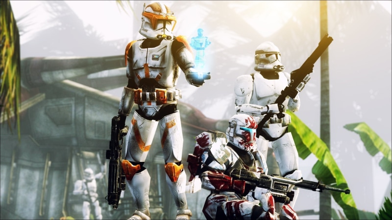 editorial, plastic, video Game, indoors, protection, aggression, attack, male likeness, troopers, weapon, metal, futuristic, security, The clone wars, Stormtrooper
