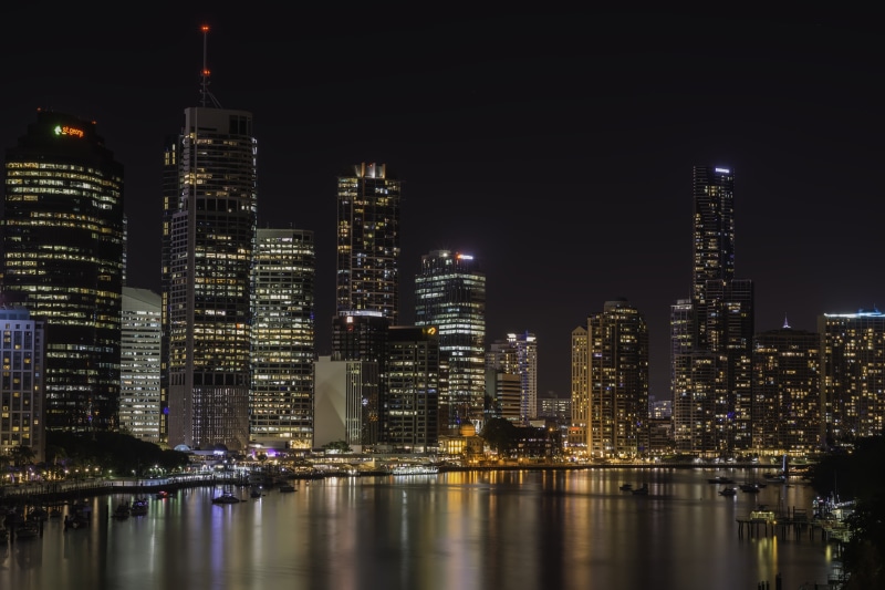 water, brisbane, f1.8, night, cc, kangaroo  point, high-rise buildings, body, australia, photography, City by Night, rise, skyscraper, photo, downtown District