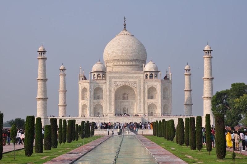 arch, building exterior, architecture, religion, asia, indian Culture, agra, mahal, sky, taj Mahal, nature, crowd, incidental people, ancient civilization