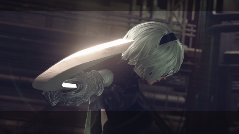 game, real people, three quarter length, standing, indoors, built structure, focus on foreground, day, woman, 2B (Nier: Automata), lifestyles
