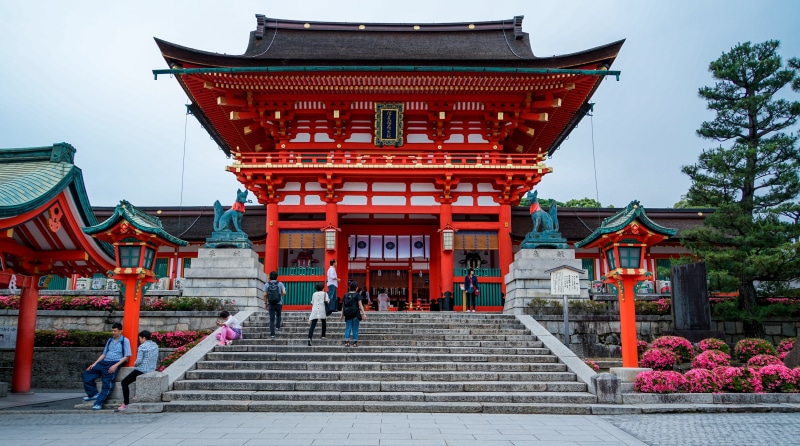 staircase, chinese, china - East Asia, culture, traditional, temple - Building, religion, shrine, spirituality, japan, kyoto City, building exterior, front