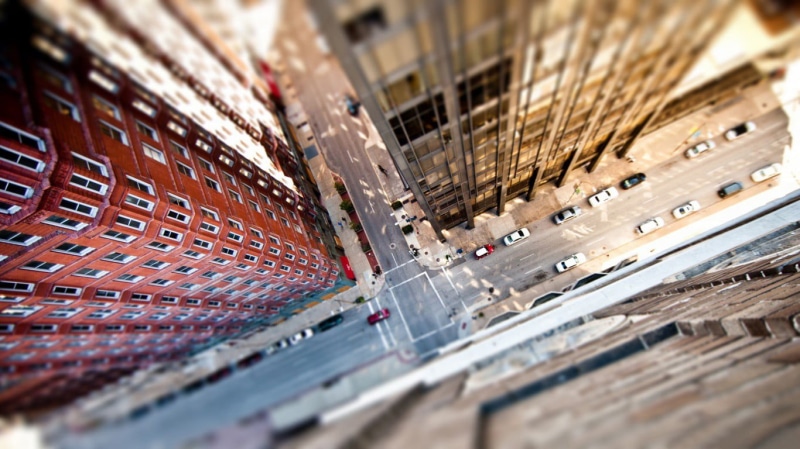 aerial view, building, street, building Exterior, mode of transportation, urban Scene, architecture, cityscape, road, day, business, HDR, car, outdoors