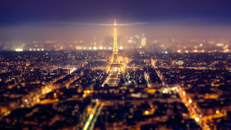 France, Beautiful, Tower, Lights, Paris, City, Eiffel, Night, 2K