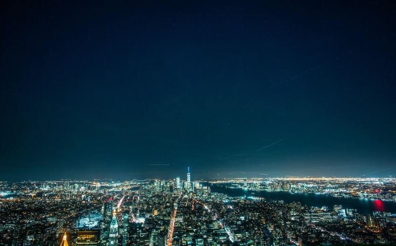 building exterior, skyscraper, travel destinations, city, sky, aerial view, nature, 4K, New York City, blue, building, cityscape, office building exterior