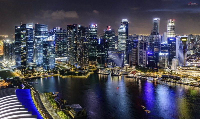 water, pink  city, f/2.8, lights, flare, urban Scene, illuminated, Singapore, tower, urban Skyline, tripod, architecture, photography, 5K, built Structure