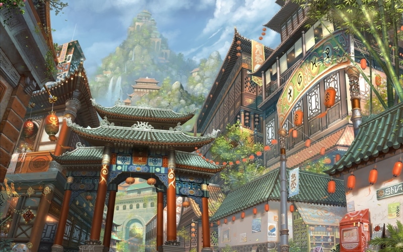temple - Building, religion, old, china - East Asia, building, chinese Culture, travel, digital, chinese, city, nature, asia, built Structure, gate, pagoda