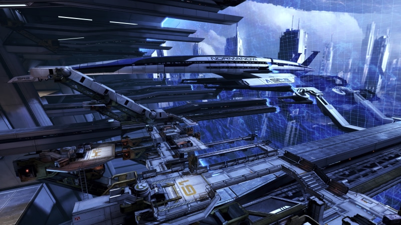 metal, equipment, Normandy SR-2, no people, modern, built structure, city, machine part, technology, science fiction, industrial equipment, indoors, museum