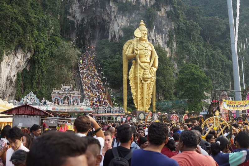 spirituality, shrine, thaipusam festival, built structure, belief, outdoors, place of worship, batu caves, malaysia, representation, building exterior