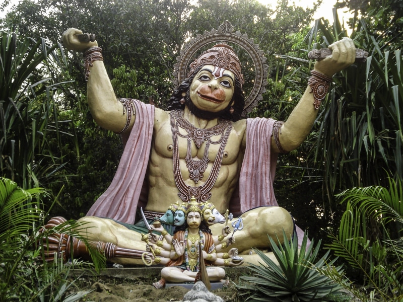 2K, cultures, Hanuman, photos, belief, male likeness, sculpture, front view, praying, buddha, people, deity, human arm, religion, asia, adult, human representation