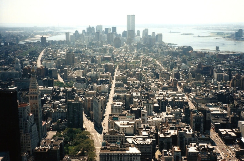 buildings, high angle view, residential district, city, settlement, concrete, sky, building exterior, high, architecture, World Trade Centers, 720P, office building exterior
