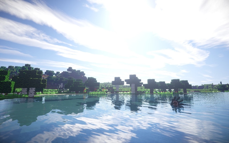 day, cloud - sky, nature, architecture, 1080P, cityscape, screen shot, water, render, waterfront, plant, tree, Minecraft, sky, beauty in nature, building exterior