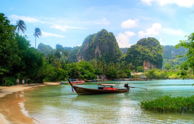 water, incidental people, guangxi Zhuang Autonomous Region - China, mountain, tourist, tropical Climate, beach, coastline, nautical Vessel, rocks, lagoon