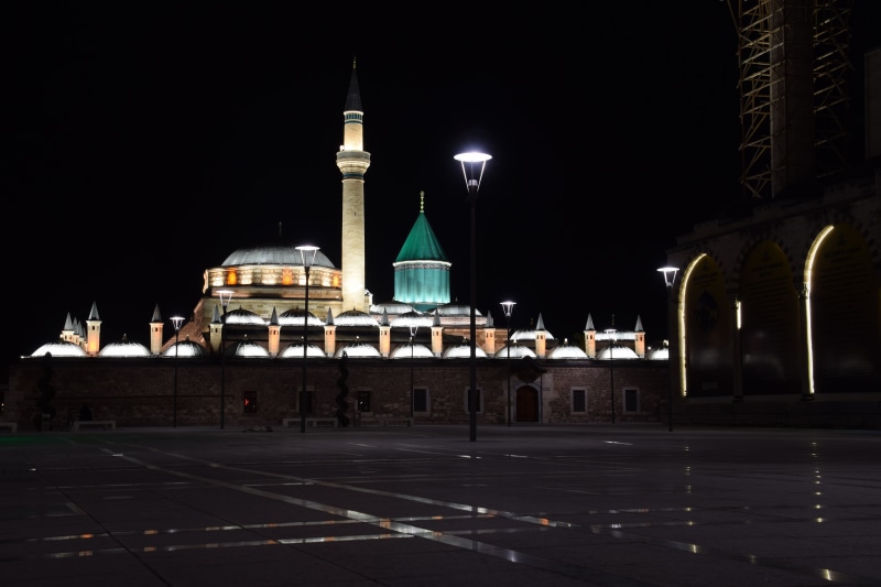 no people, religion, turkish Culture, ottoman Empire, nature, road marking, sky, architecture, spirituality, lights, spire, history, transportation, mosque