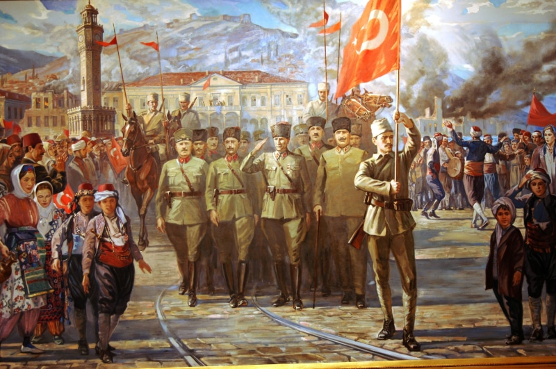 turkey, arts culture and entertainment, turk, real people, women, art and craft, 4K, crowd, large group of people, day, Ata, clothing, painting, built structure