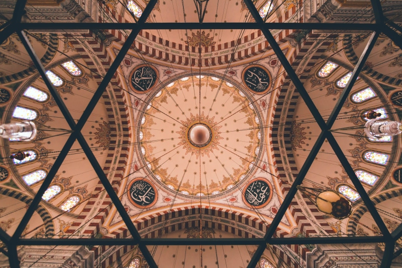 cami, directly below, church, pattern, camlica, asia, islam, dome, shape, religion, low angle view, geometric shape, travel, muslim, mosque, turkey, islamic