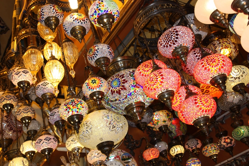 retail display, choice, variation, color, arrangement, high angle view, Lantern, assorted, 4K, tourism, turkey, market, traditional, no people, creativity