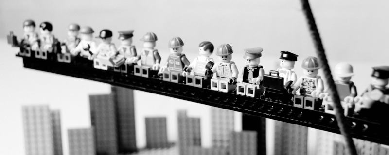 atop, choice, focus on foreground, selective focus, skyscraper, 4K, monochrome, shelf, toys, order, arrangement, lunch, panoramic, technology