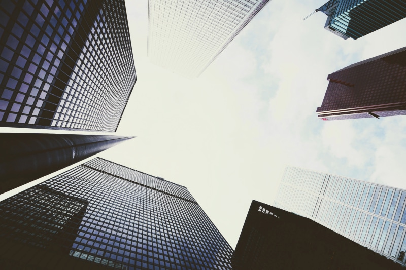 nature, glass - Material, 4K, no People, business district, tall - High, outdoors, wide Angle, architecture And Buildings, city Life, cloud - sky, new York City