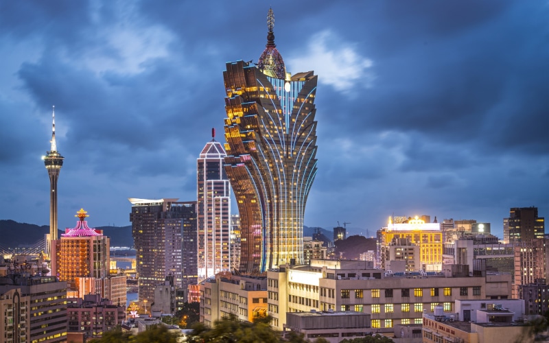 building, Hotel, 2K, night city skyline, China, Macau, skyscraper