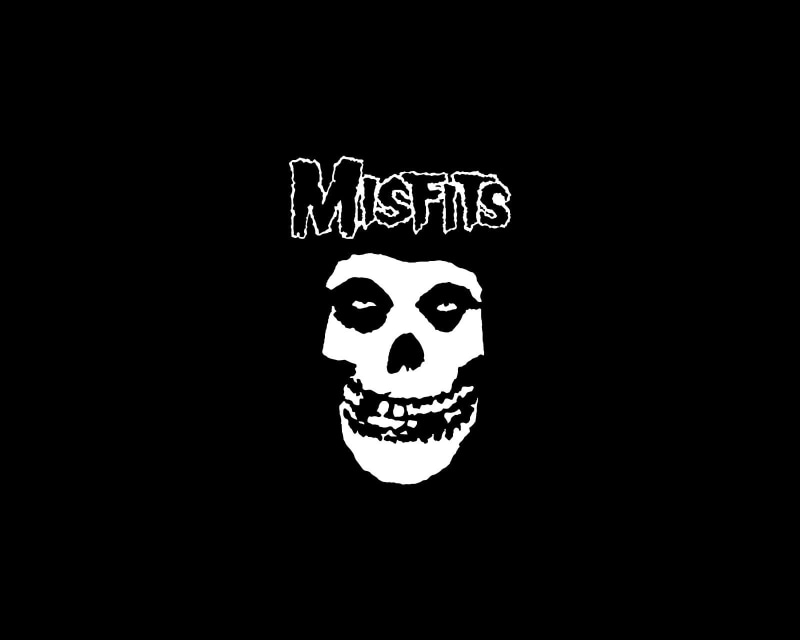 Misfits , portrait, black background, western script, smiling, representation, halloween, creativity, text, Hard Rock, Heavy Metal, celebration, close-up