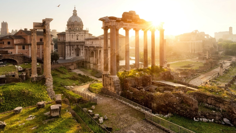 architectural column, ancient, landmark, religion, architecture, travel, history, 4K, city, archaeology, rome, historic site, built structure, roman forum