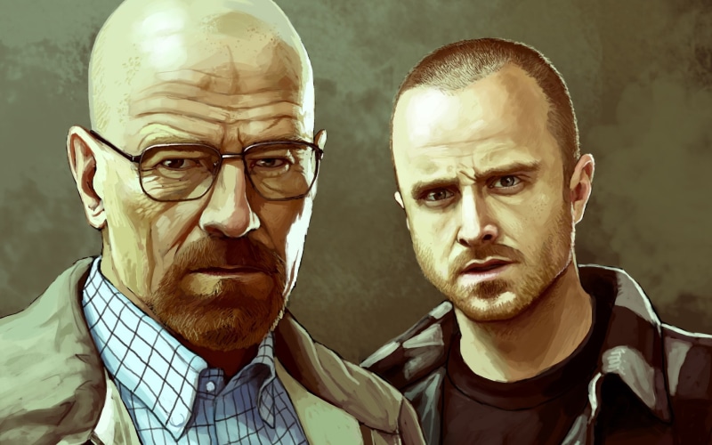 1080P, bad, breaking, breaking bad, Aaron Paul, Walter White, Heisenberg, Bryan Cranston, Jesse Pinkman, artwork