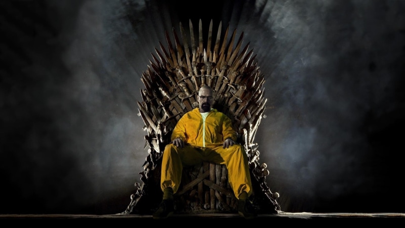 TV, Breaking Bad, Iron Throne, Game of Thrones, anime, Bryan Cranston, crossover, Walter White, 1080P