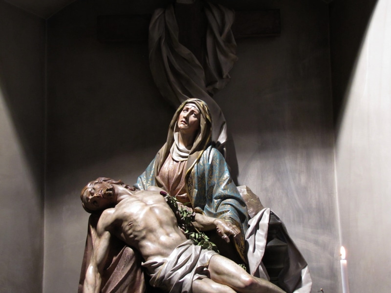 female likeness, craft, faith, spirituality, historical, belief, representation, no people, male likeness, sculpture, france, art and craft, art, savior