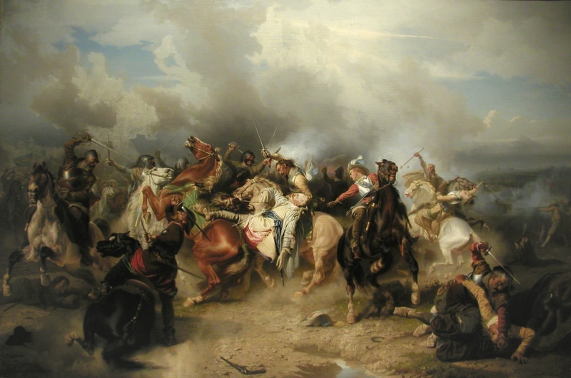 public domain, Death, men, gustav, army, weapon, crowd, lutzen, mammal, outdoors, Battle of Lutzen, livestock, large group of people, nature, ii, dust