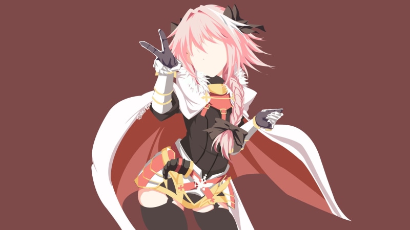 colored background, Fate Series, studio shot, sweet, copy space, Astolfo (Fate/Grand Order), one person, 1080P, red, representation, unrecognizable person