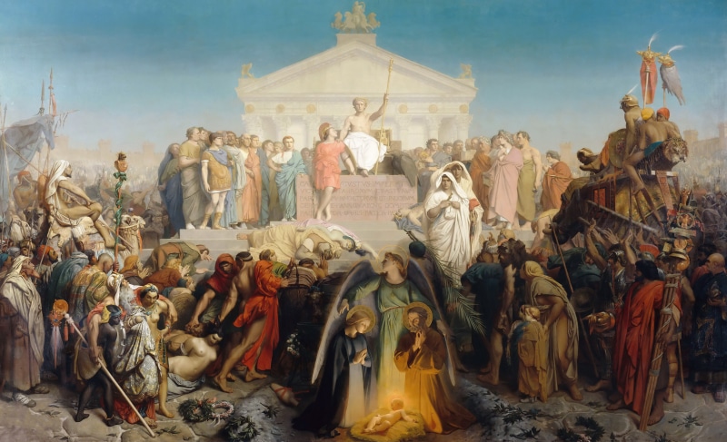 Jean-Leon Gerome, mythology, Century Aug. The Birth Of Christ, 5K, picture, allegory
