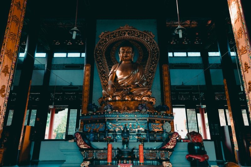 human representation, famous, religion, place of worship, ornate, built structure, light bulbs, worship, building, buddha, traditional, landmark, buddhist temple