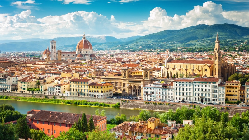 urban area, skyline, roof, tourist attraction, europe, city, outdoors, crowd, travel destinations, architecture, daytime, arno river, residential district