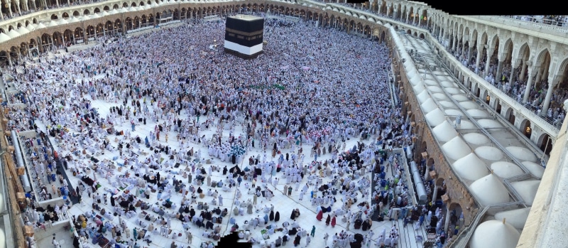 travel destinations, mecca, kaaba, day, architecture, women, lifestyles, travel, stadium, men, large group of people, 2K, event, saudi arabia, built structure