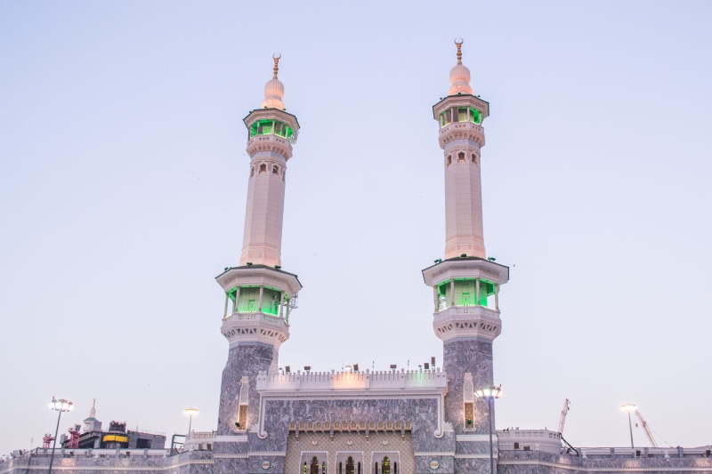 outdoors, travel destinations, sky, 4K, ksa, minar, makkah, city, building, the past, masjid al haram, muslim, islam, architecture, no people, architectural column