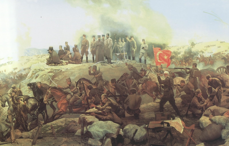 protest, war, crowd, plant, rock, smoke - physical structure, large group of people, nature, 4K, history, outdoors, Turkey, flag, rock - object, artwork