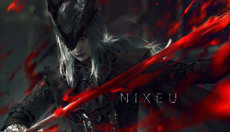 digital art, 1080P, Nixeu, video game art, Bloodborne, Lady Maria